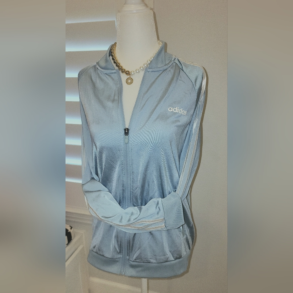 Adidas Sky Blue Zip-Up Jacket